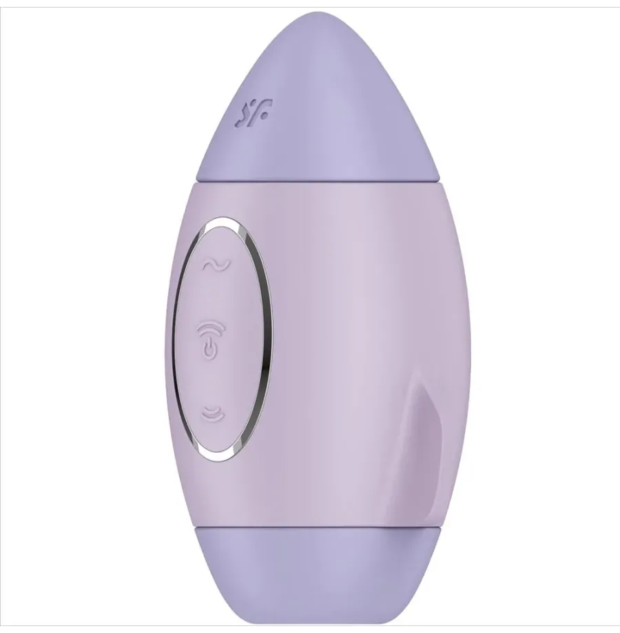SATISFYER - MISSION CONTROL LILAC SMALL DOUBLE IMPULSE VIBRATOR SATISFYER - MISSION CONTROL LILAC SMALL DOUBLE IMPULSE VIBRATOR